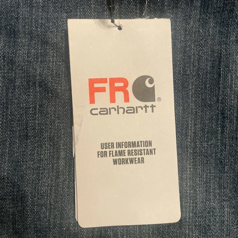 NWT Carhartt FR Jeans 50x30 Blue Denim Workwear Relaxed Fit Straight Leg Mens‎